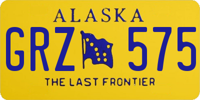 AK license plate GRZ575