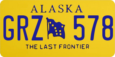 AK license plate GRZ578