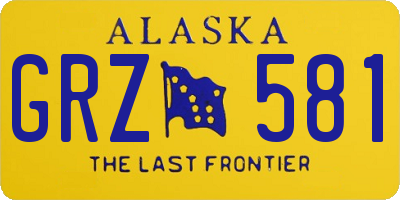 AK license plate GRZ581