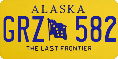 AK license plate GRZ582