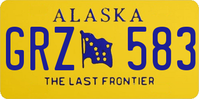 AK license plate GRZ583