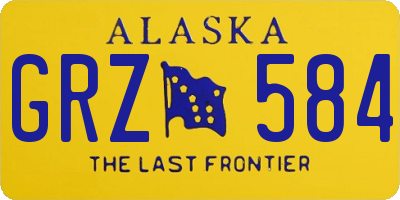 AK license plate GRZ584