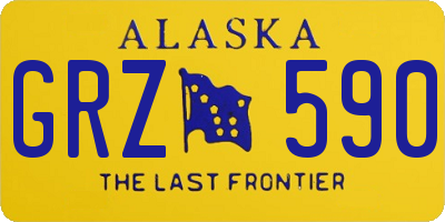 AK license plate GRZ590