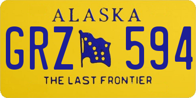 AK license plate GRZ594