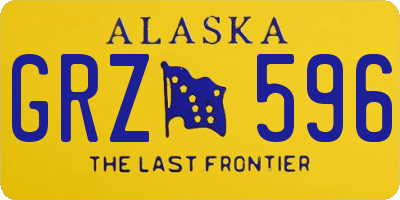 AK license plate GRZ596