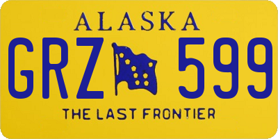 AK license plate GRZ599