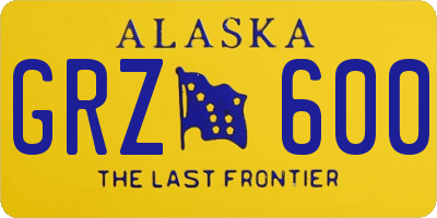 AK license plate GRZ600