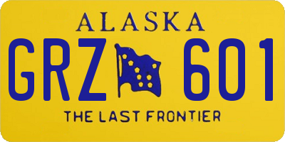 AK license plate GRZ601