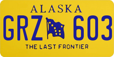 AK license plate GRZ603