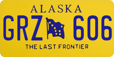 AK license plate GRZ606