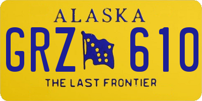 AK license plate GRZ610