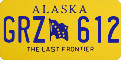 AK license plate GRZ612