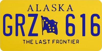 AK license plate GRZ616