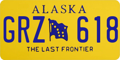 AK license plate GRZ618