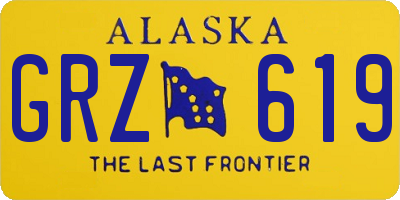 AK license plate GRZ619