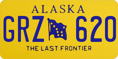 AK license plate GRZ620