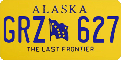 AK license plate GRZ627