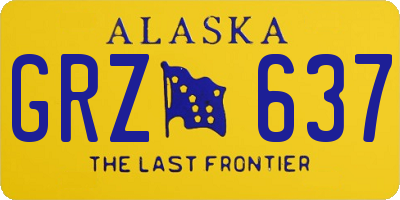 AK license plate GRZ637