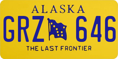 AK license plate GRZ646