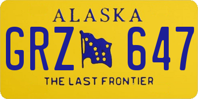 AK license plate GRZ647