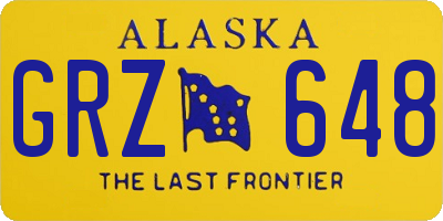 AK license plate GRZ648