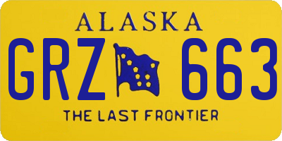 AK license plate GRZ663