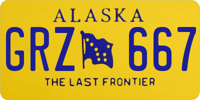 AK license plate GRZ667