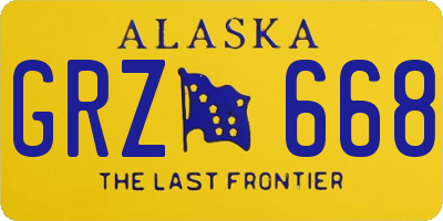 AK license plate GRZ668