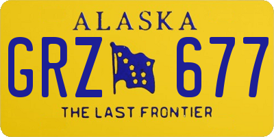 AK license plate GRZ677
