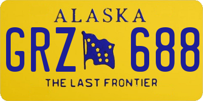 AK license plate GRZ688