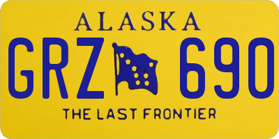 AK license plate GRZ690