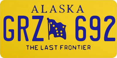 AK license plate GRZ692