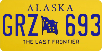 AK license plate GRZ693