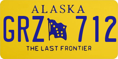 AK license plate GRZ712