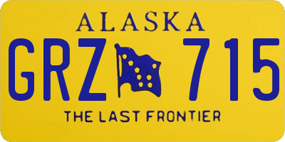 AK license plate GRZ715