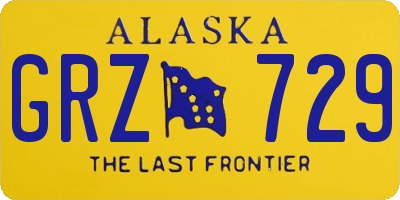 AK license plate GRZ729