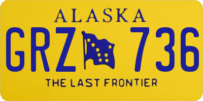 AK license plate GRZ736