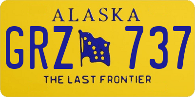 AK license plate GRZ737