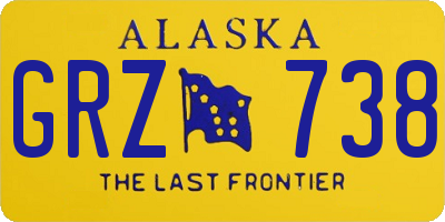 AK license plate GRZ738