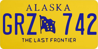 AK license plate GRZ742