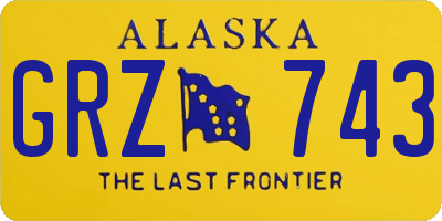 AK license plate GRZ743