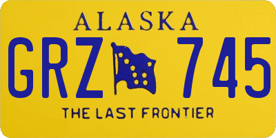 AK license plate GRZ745