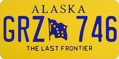 AK license plate GRZ746