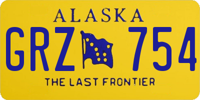 AK license plate GRZ754