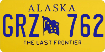 AK license plate GRZ762