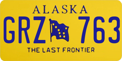 AK license plate GRZ763