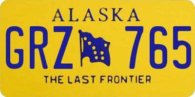 AK license plate GRZ765