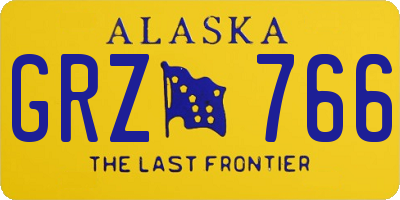 AK license plate GRZ766