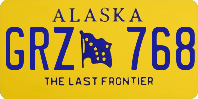 AK license plate GRZ768