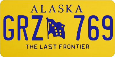 AK license plate GRZ769
